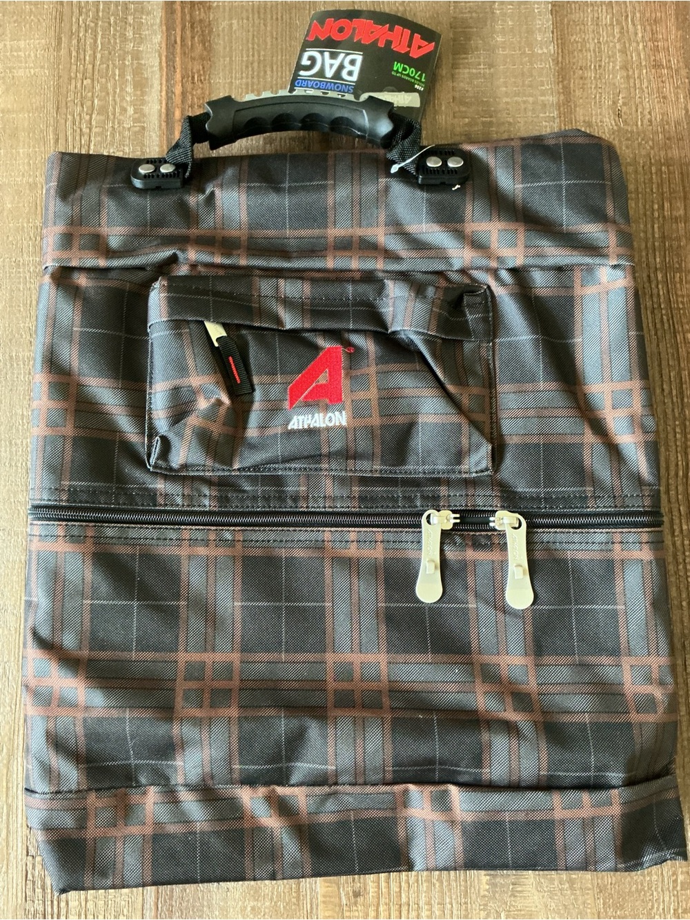 Athalon Fitted Snowboard Bag #356 Brown Black Plaid Fits Boards UpbTo 170 CM